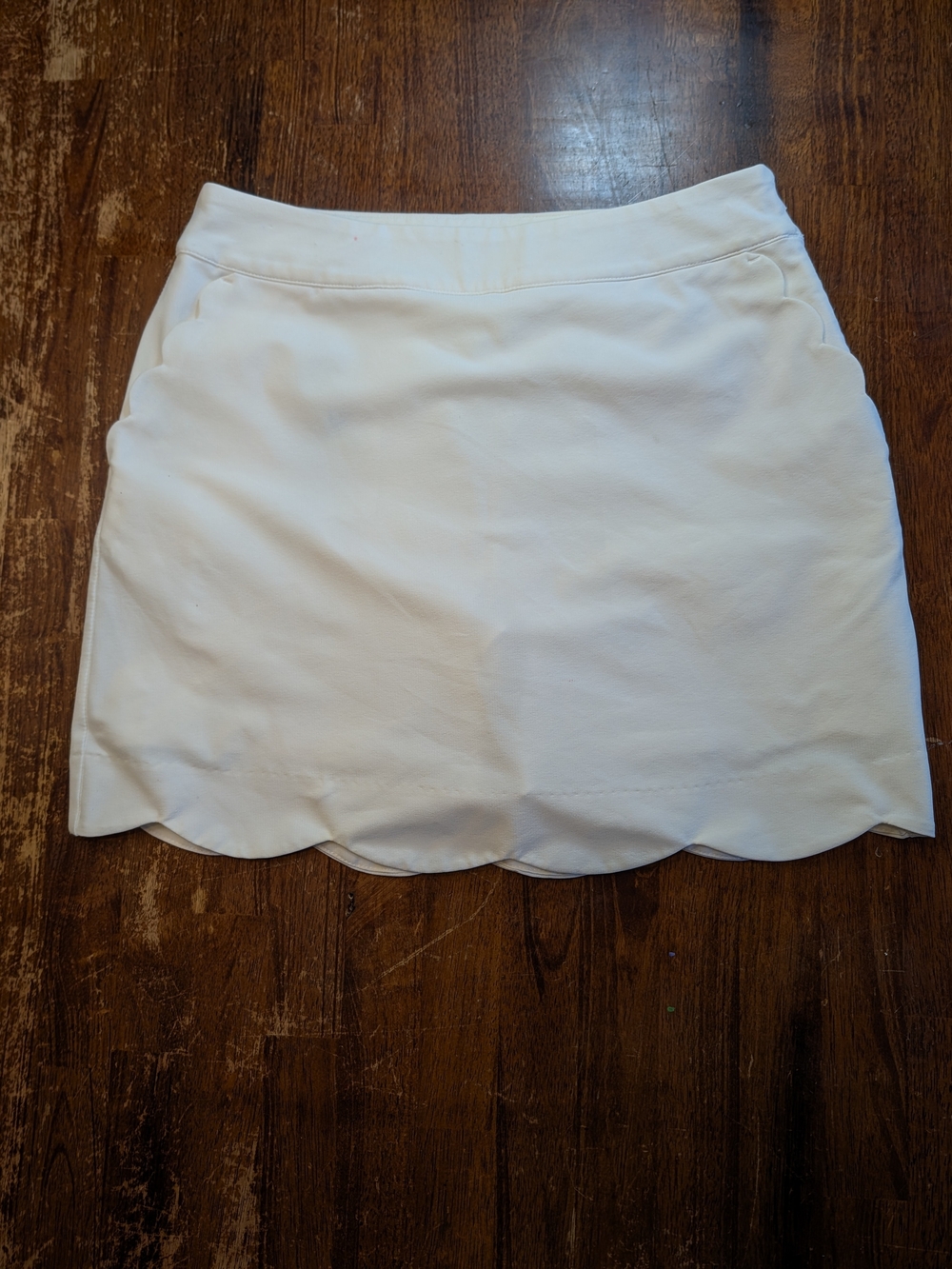 Vineyard Vines Skort Womens Size 4 White Scallop Edge Pockets Activewear Skirt